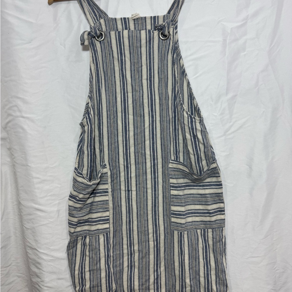 Anthropologie Lazy Sundays Striped Blue/White Women's Small Dress with Pockets